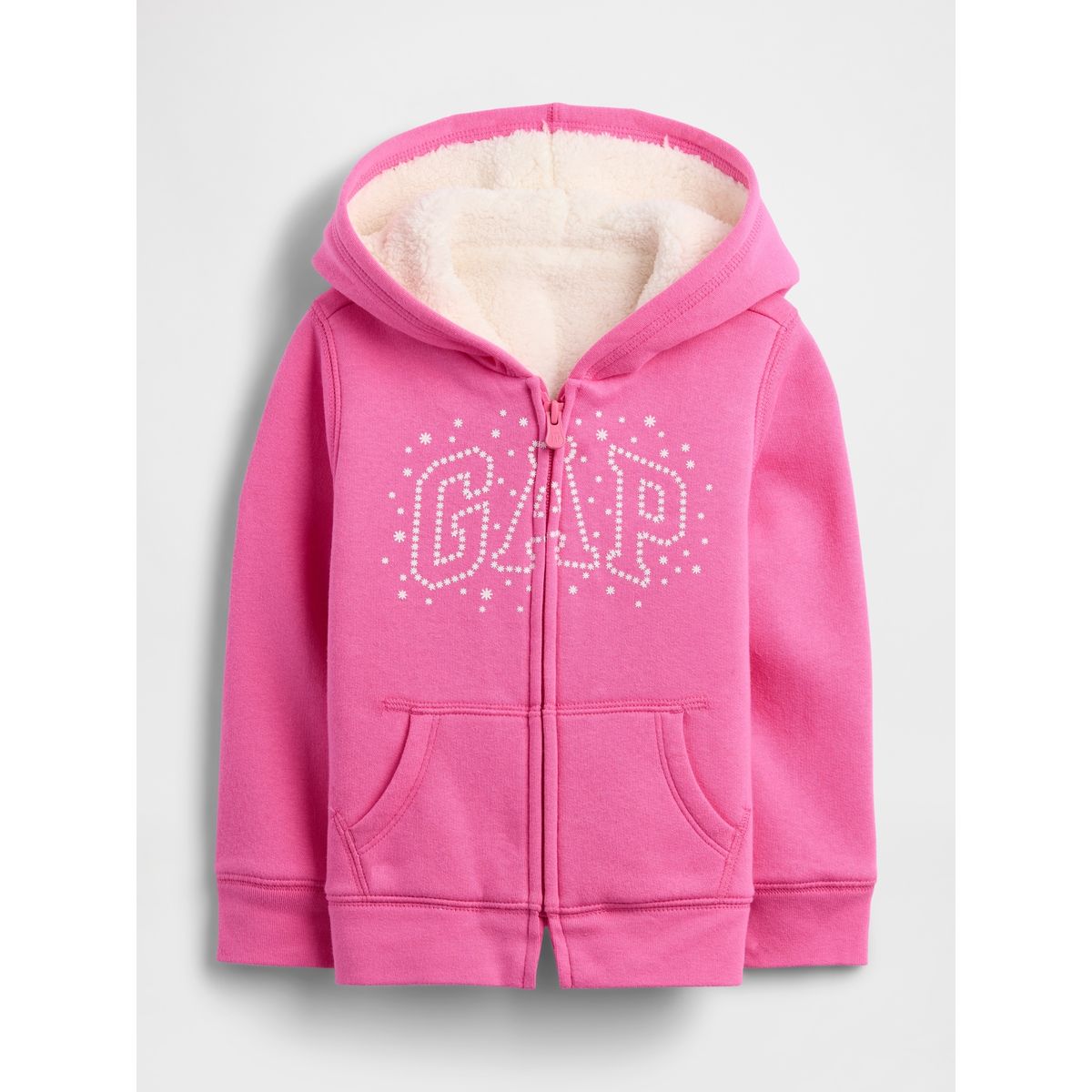 GAP - Polerón Toddler Niña Gap Con Gorro Con Cierre Cozy Rosado