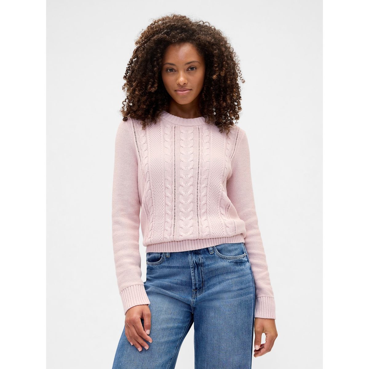 GAP - Sweater Mujer Gap Cable Rosado