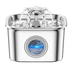 GENERICO - Bebedero Para Mascota Perro Gato Fuente Dispensador Agua Acero Inoxidable 304 Electrico Con Capacidad De 2,6l BELUG