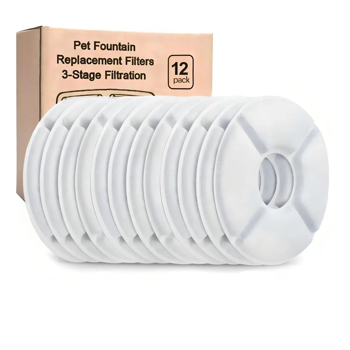 GENERICO - Filtros Bebedero Filtro Eléctrico Carbón Activado Pack 12 BELUG