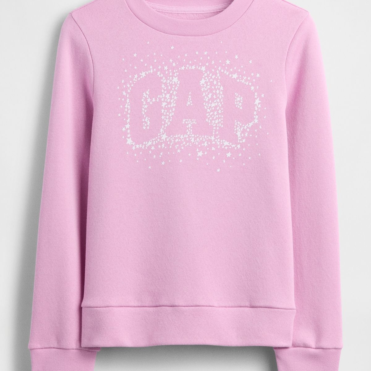 GAP - Polerón Niña Sin Gorro Logo Crew Rosado Gap