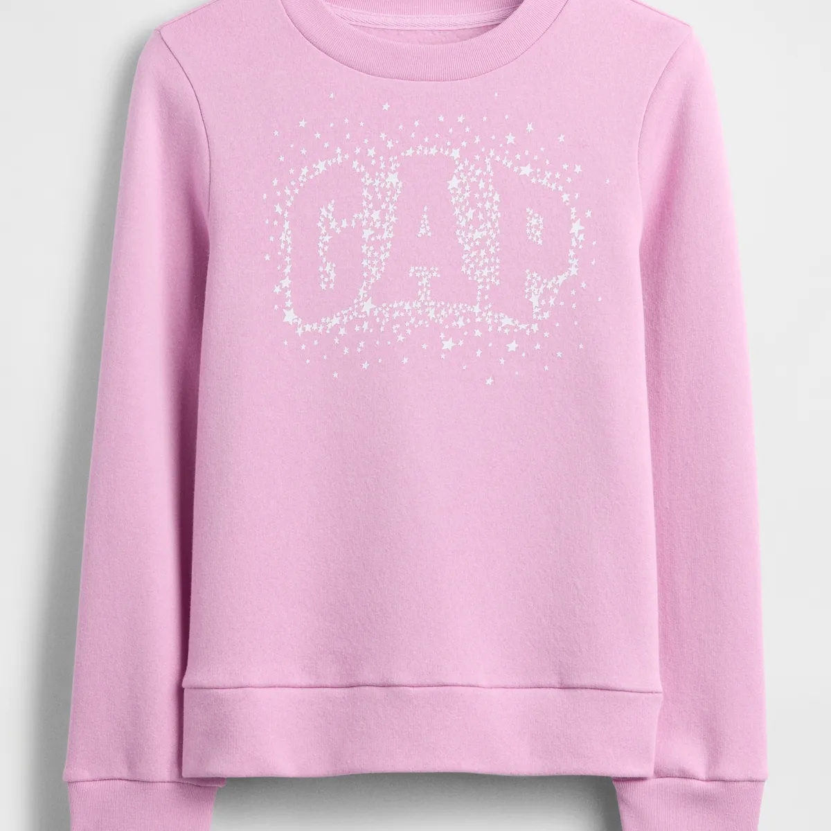 GAP - Polerón Niña Sin Gorro Logo Crew Rosado Gap