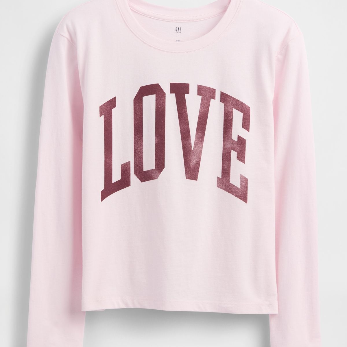 GAP - Polera Niña Gap Manga Larga Rosado