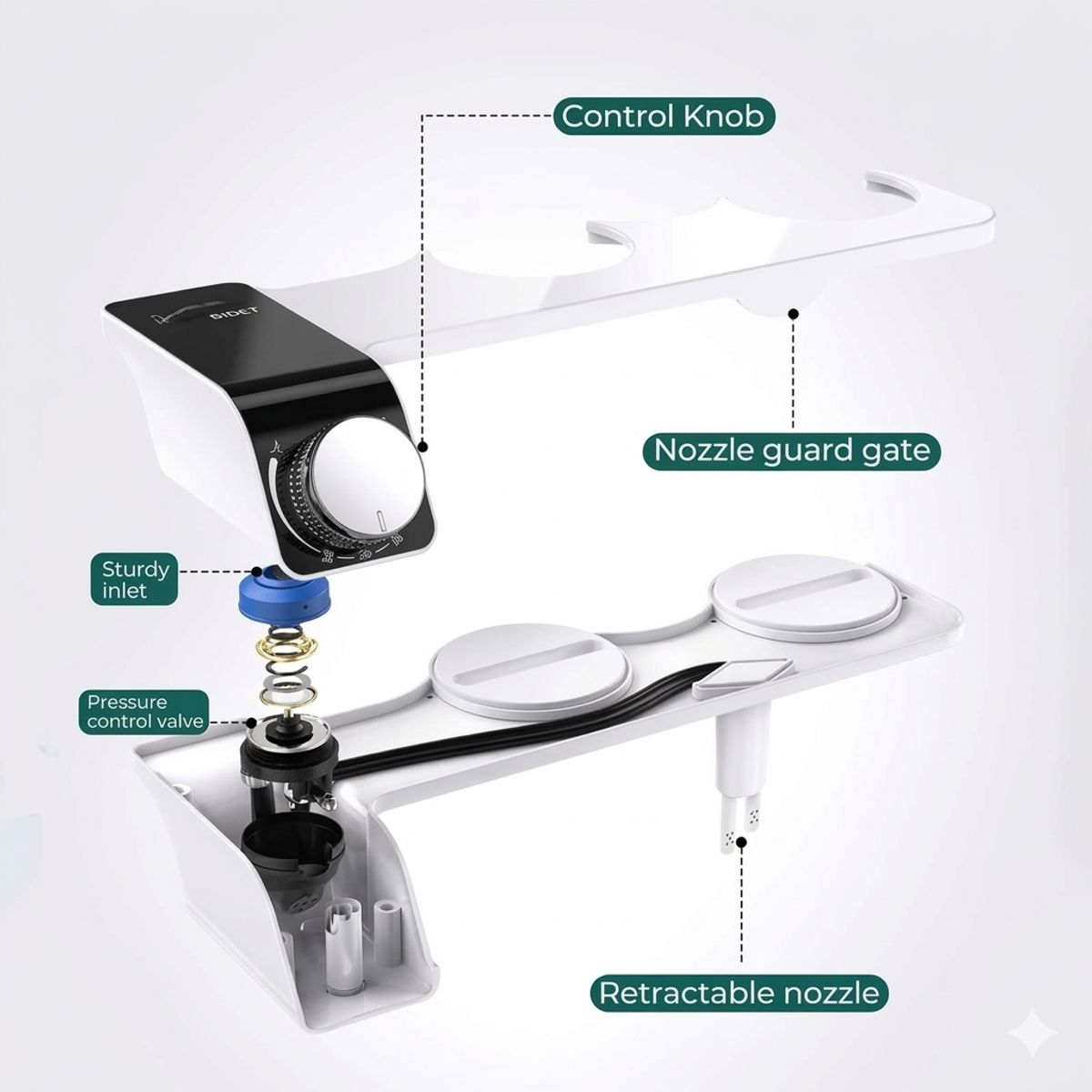 GENERICO - Bidet Wc Inodoro Ajustable Universal Fácil Instalación