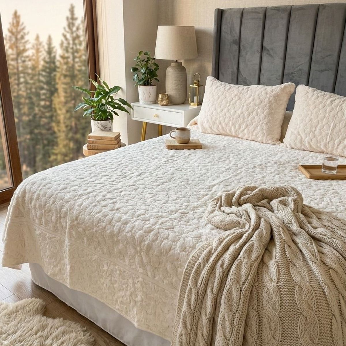 DEKOHOME - CUBRECAMA VELVET PLUSH