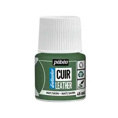 PEBEO - Pintura Para Cuero Frasco 45 Ml Setacolor Cuir Color 17 - Verde Caqui