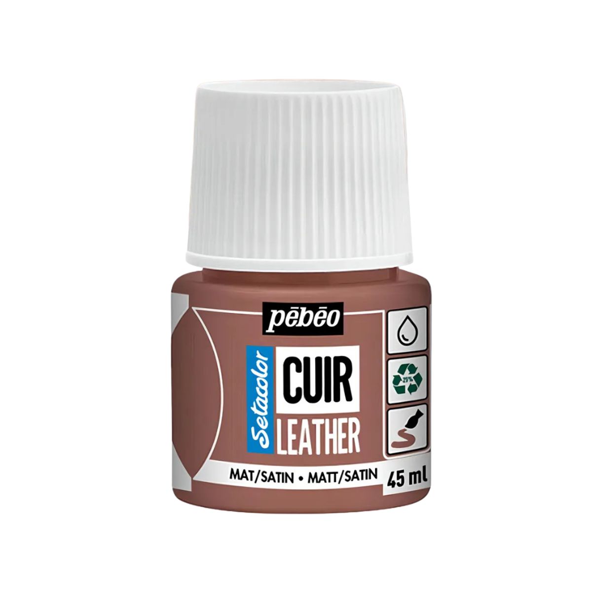 PEBEO - Pintura Para Cuero Frasco 45 Ml Setacolor Cuir Pebeo Color 20 - Terracota
