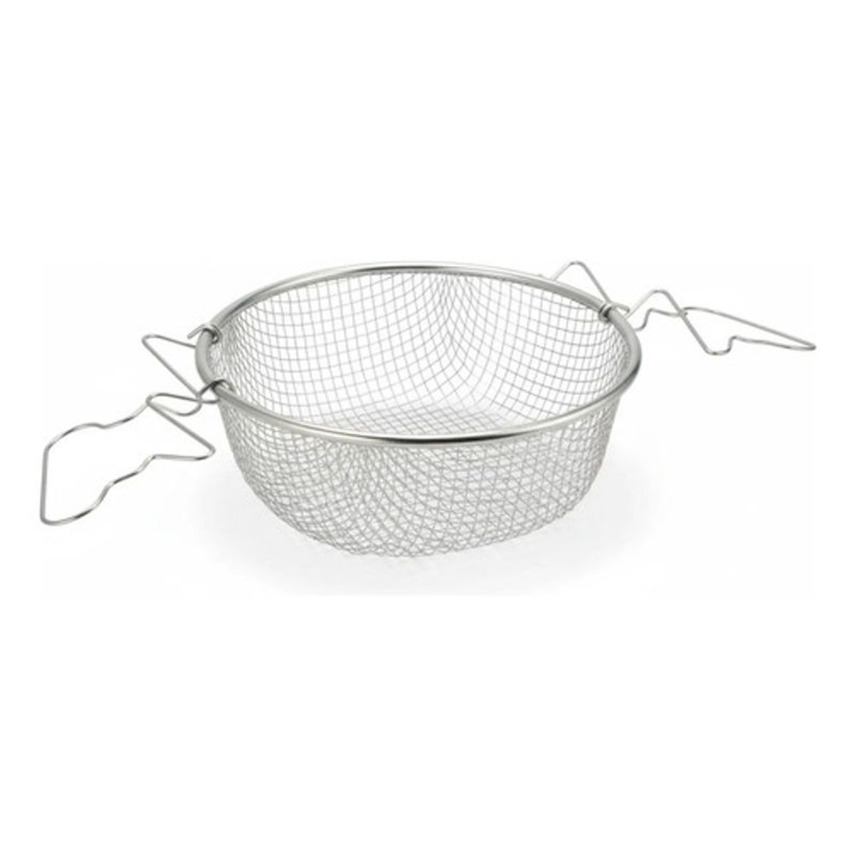 GENERICO - Cesta Freir Acero Inoxidable 20cm Asas Plegables Fritura