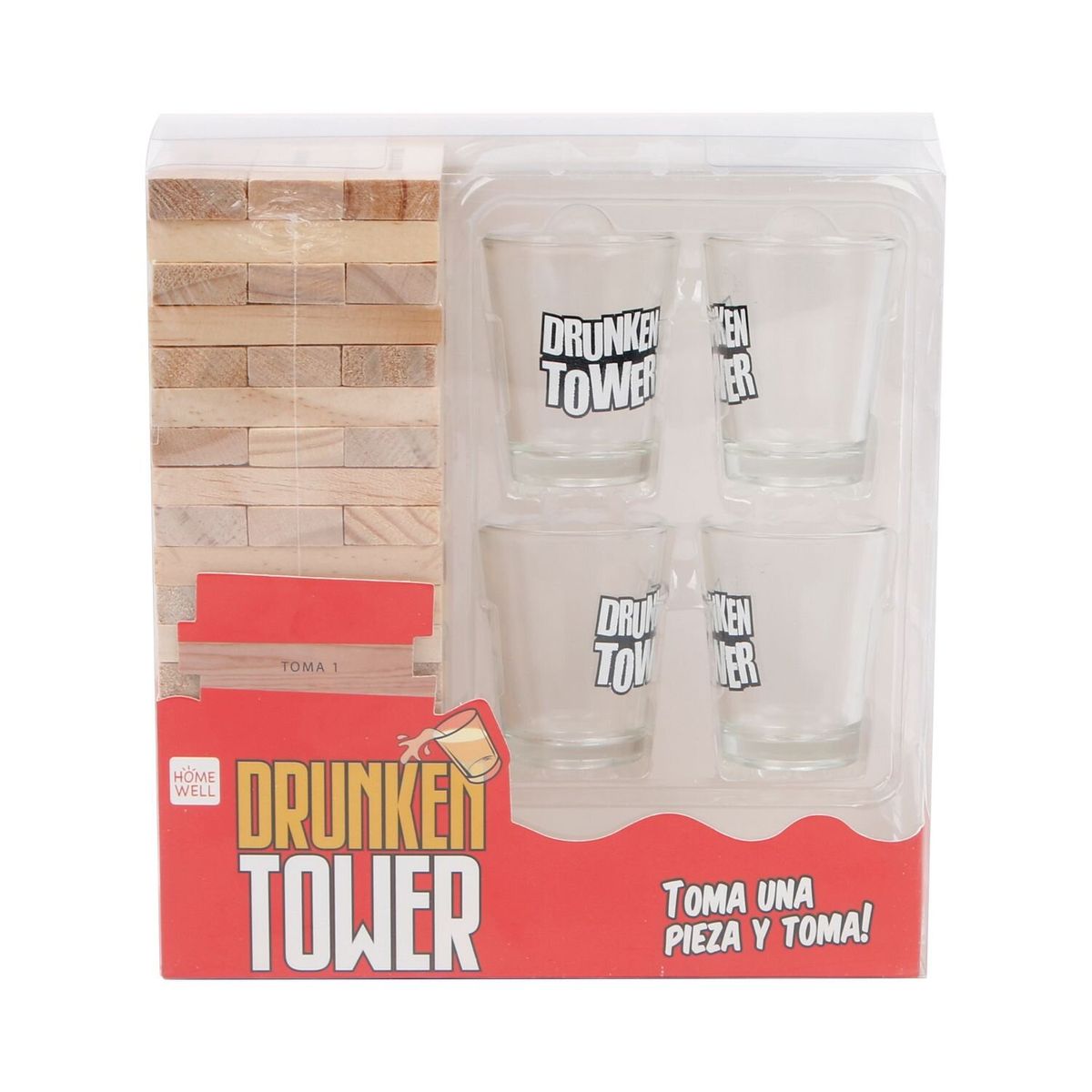 HOMEWELL - Juego Torre Equilibrio Shots Beber Tragos