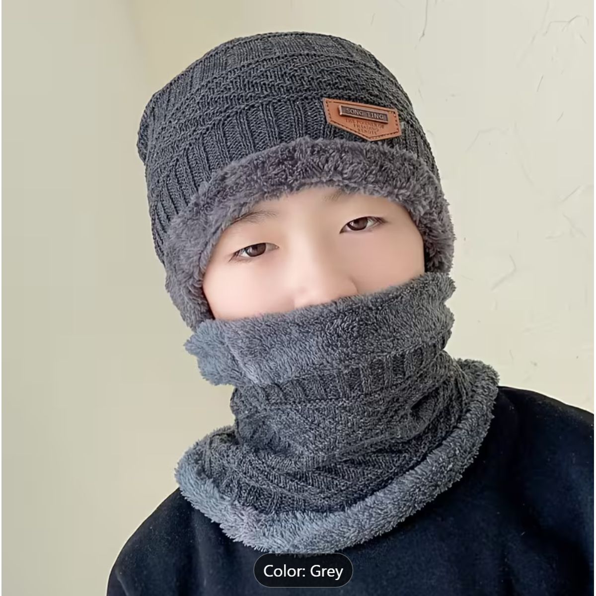 GENERICO - Set Gorro + Cuello Invierno Unisex  Abrigo Térmico y Cómodo / gorro