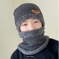 GENERICO - Set Gorro + Cuello Invierno Unisex Abrigo Térmico y Cómodo / gorro