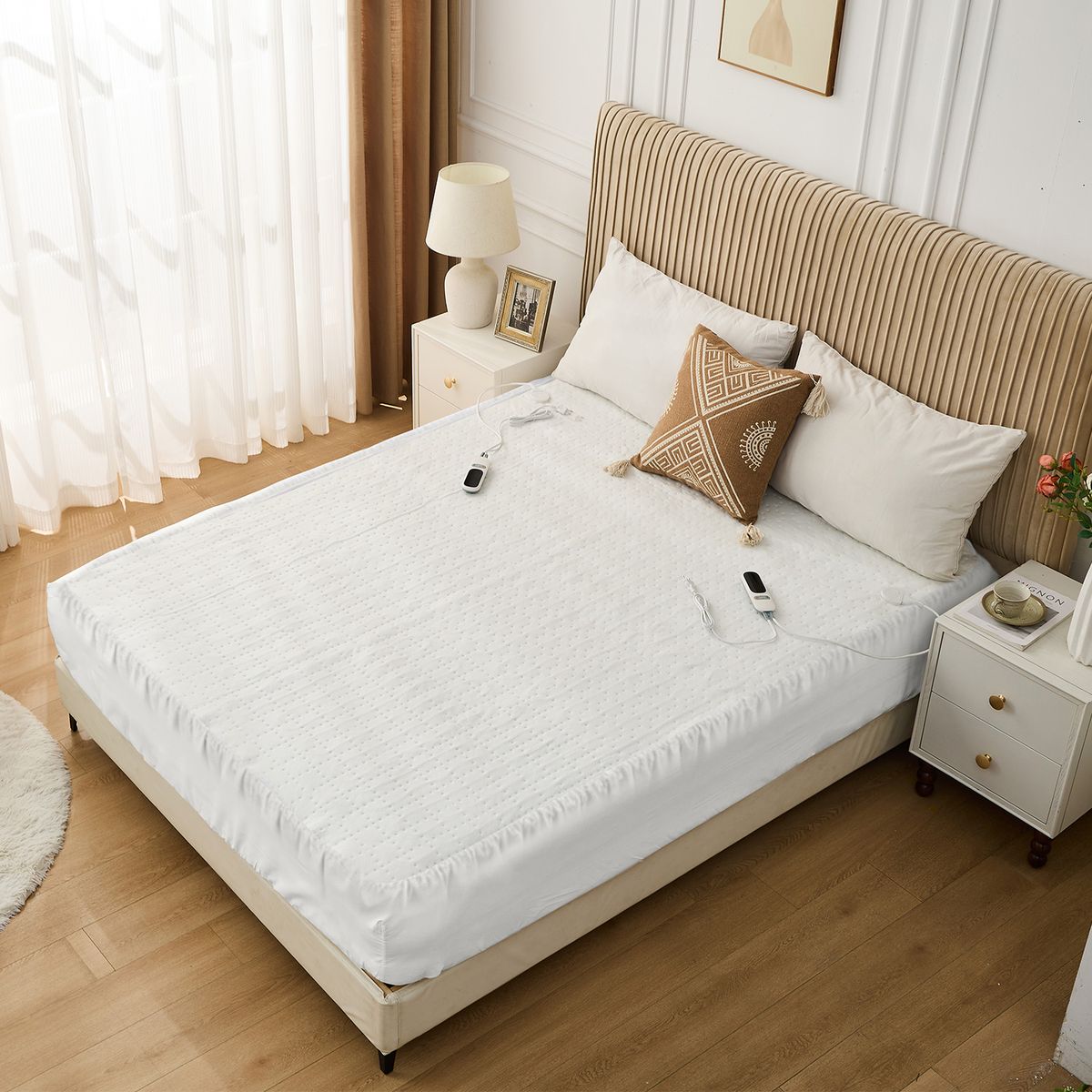 RELAN - Calienta Cama Eléctrico Relan King 4 Zonas 6 Niveles de Calor