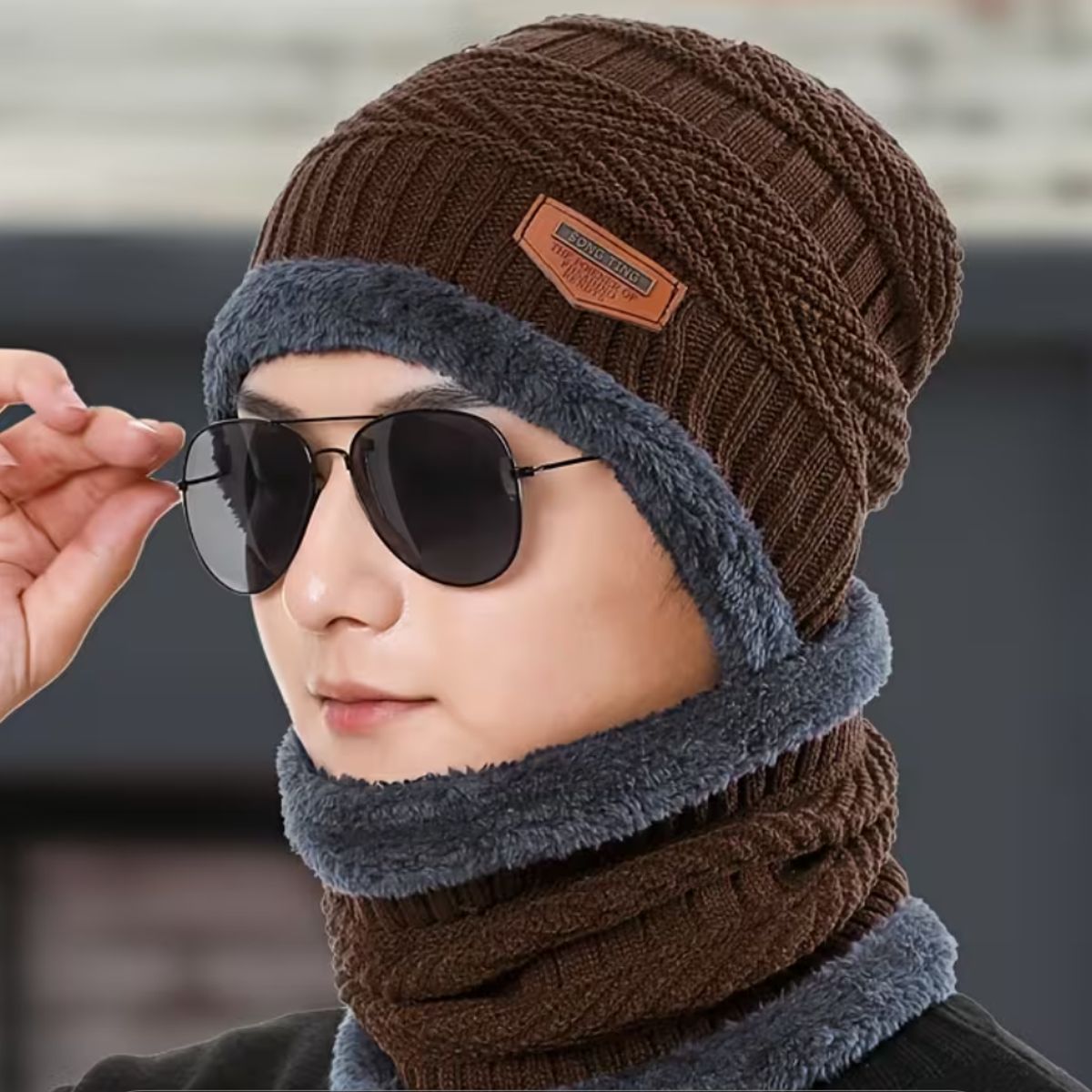 GENERICO - Set Gorro + Cuello Invierno Unisex  Abrigo Térmico y Cómodo / gorro