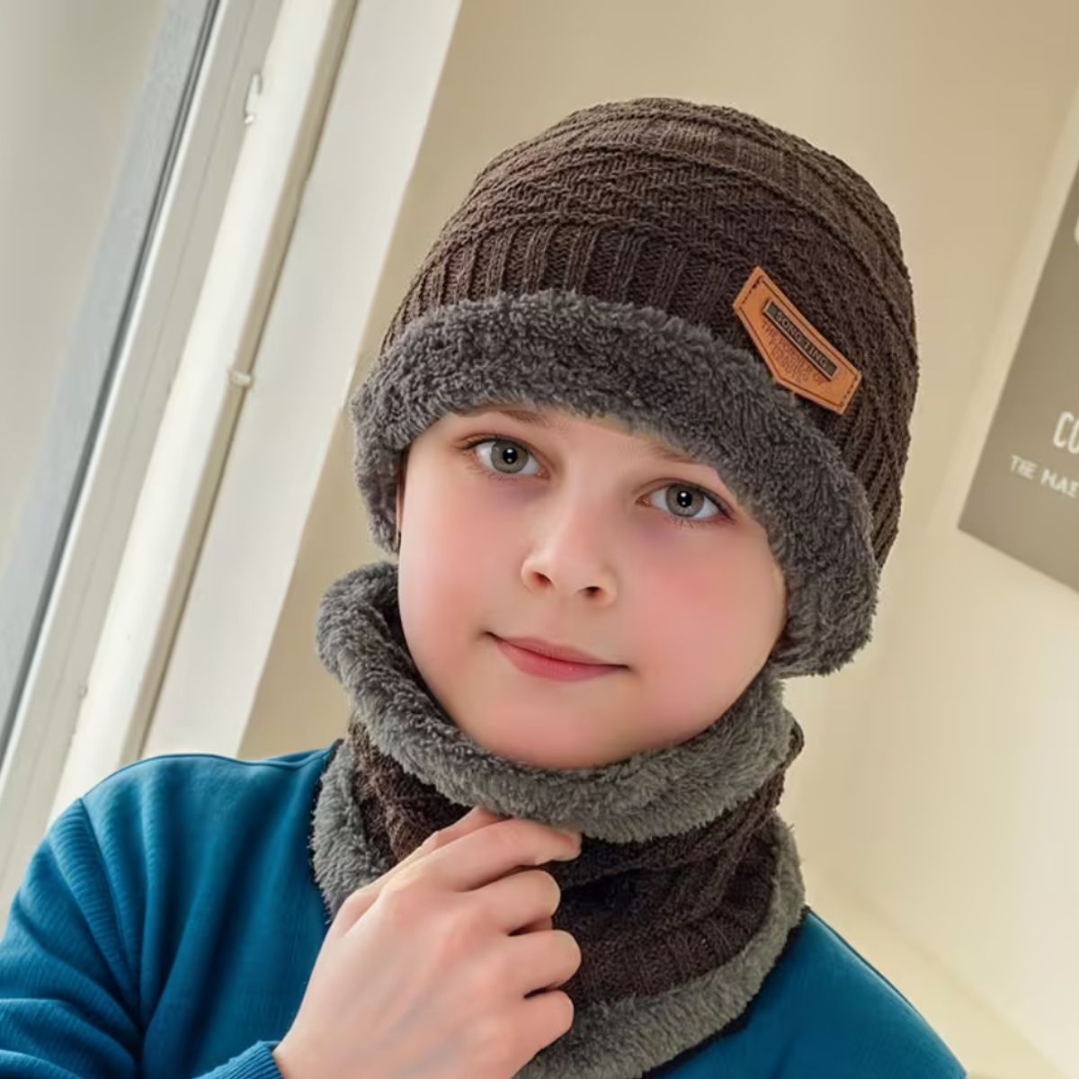GENERICO - Set Gorro + Cuello Invierno Unisex  Abrigo Térmico y Cómodo / gorro