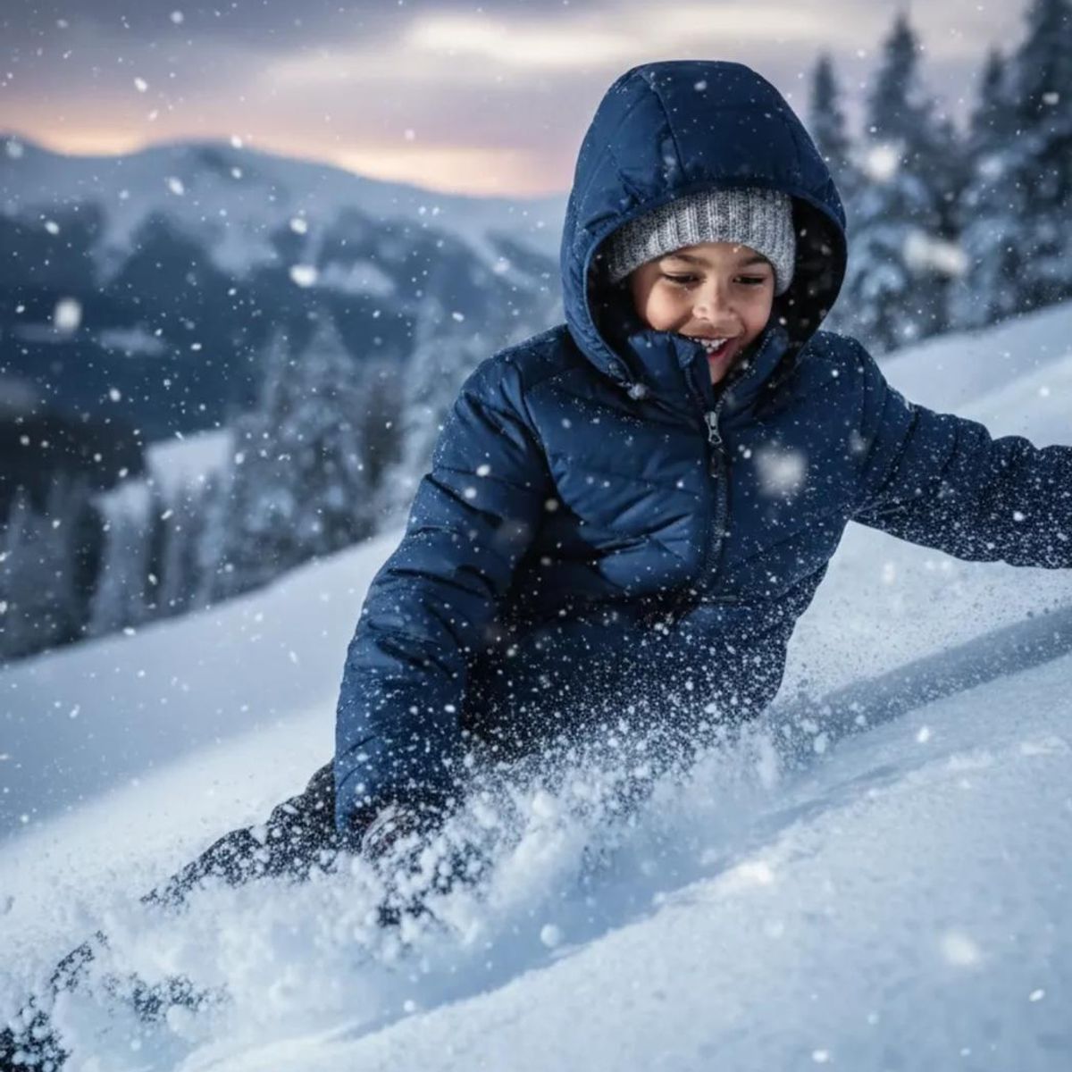 BLUE MOUNTAIN - Parka Térmica Impermeable Niño Engomada Para Nieve