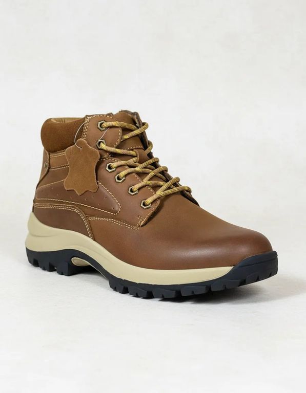 Botín Hombre Cuero Outdoor Casual Trekking Antideslizante