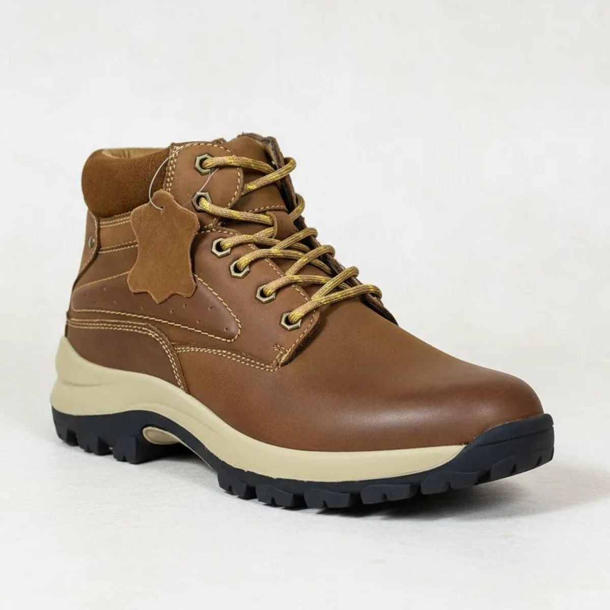 CARBIN - Botín Hombre Cuero Outdoor Casual Trekking Antideslizante