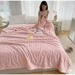 GENERICO - Frazada Manta Plush Sherpa Extra suave 200x230cm