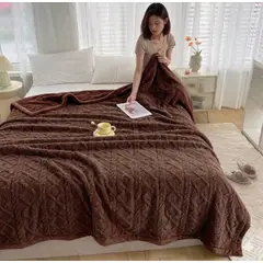 GENERICO - Frazada Manta Plush Sherpa Extra suave 200x230cm