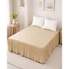 GENERICO - Faldon de Cama Elasticado Premium 2 Plazas