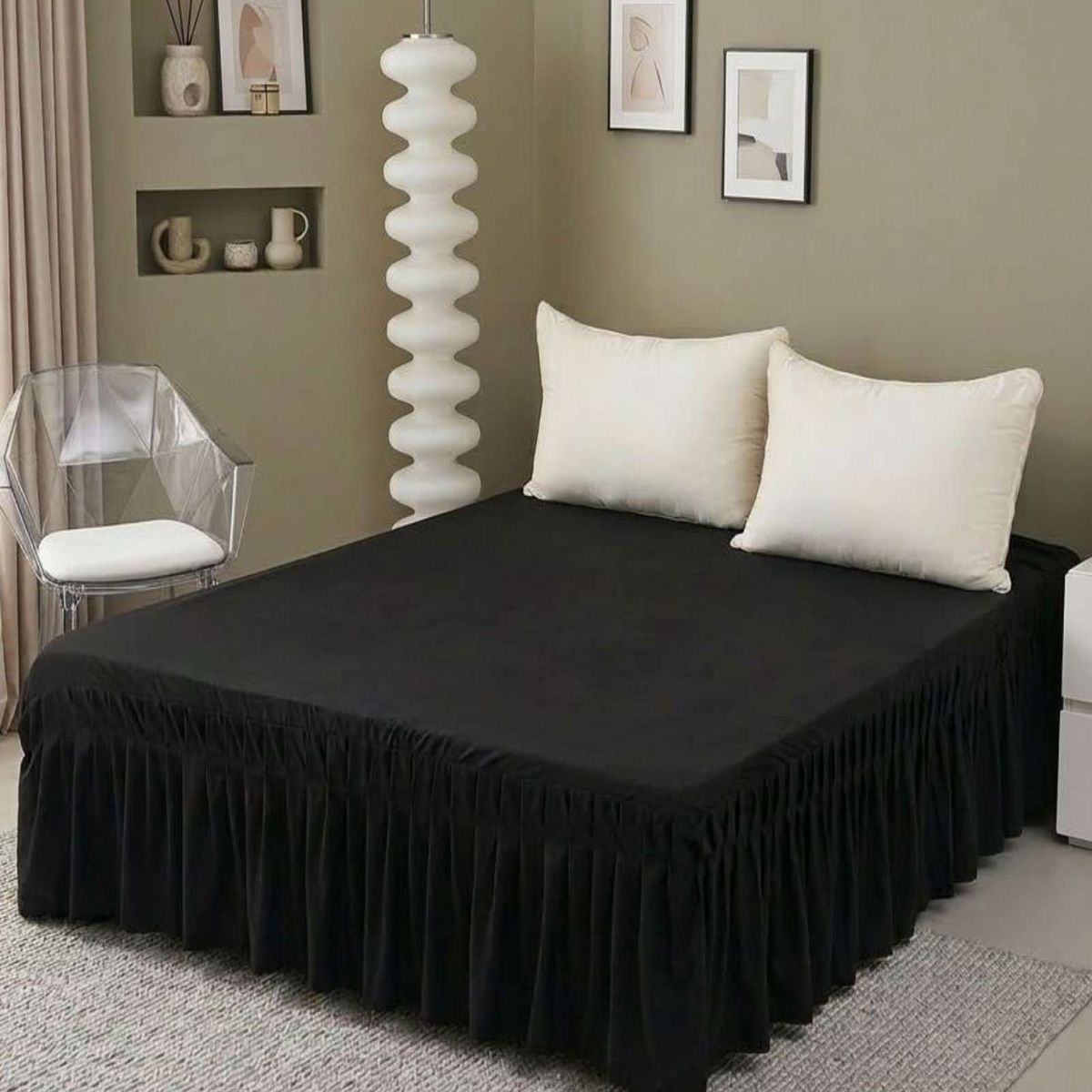 GENERICO - Faldon de Cama Elasticado Premium King