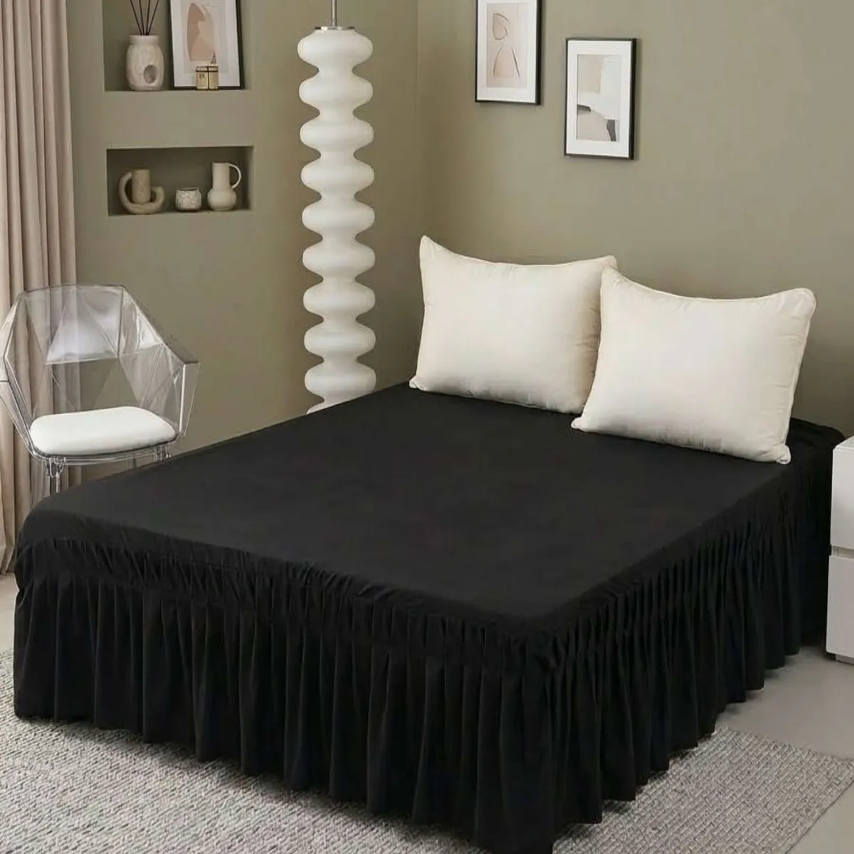 GENERICO - Cubre Base de Cama Elastico Ajustable 2 Plazas