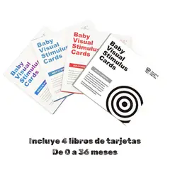 GENERICO - Set 64 Tarjetas de Estimulación Visual para Bebés 0-36 Meses