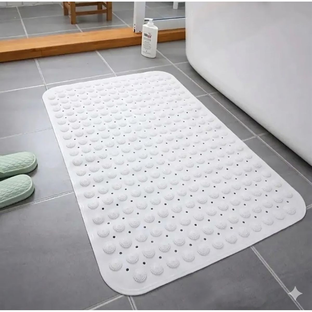 GENERICO - Goma Antideslizante Para Piso De Ducha Tina Baño - Blanco