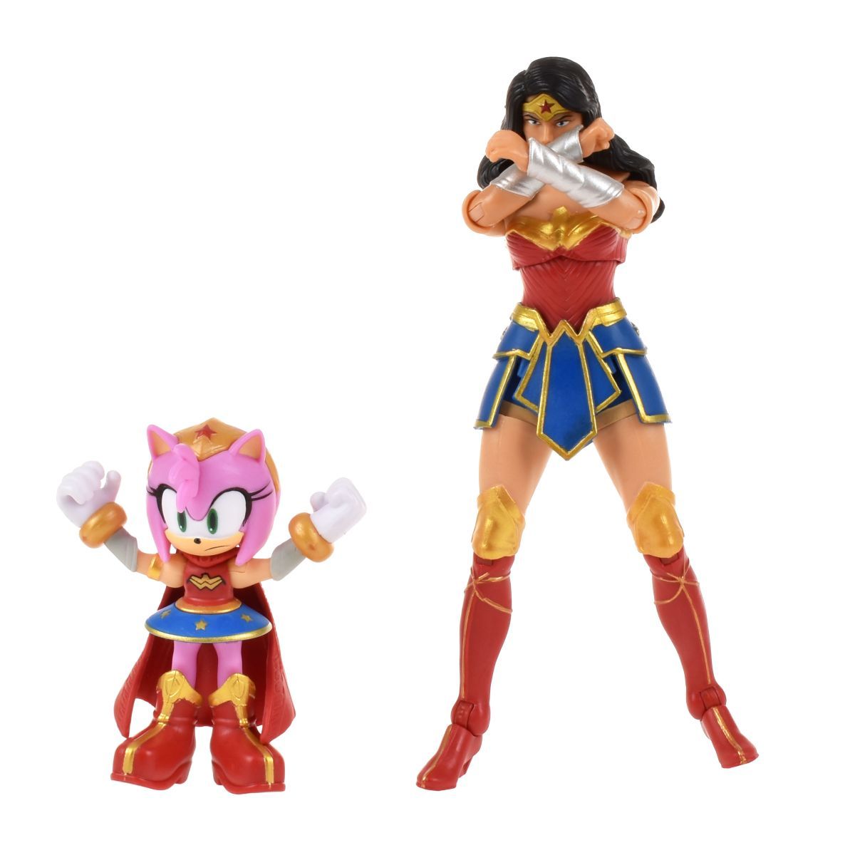SONIC - SET 2 FIGURAS DE 6 Y 13 CM SONIC DC COMICS - AMY WONDER WOMAN