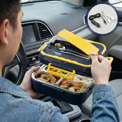 LINE - Lonchera Eléctrica Lunchbox Portátil Fiambrera Calentadora 1.5L 40W Coche Oficina