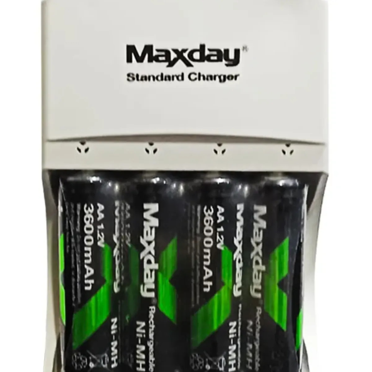 GENERICO - Cargador de pilas + 4 baterias AA Recargables