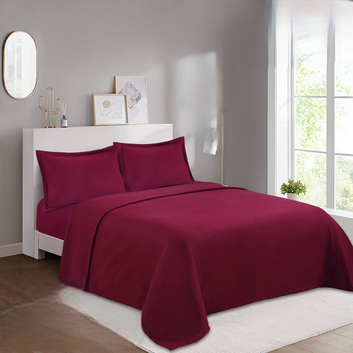 GENERICO - JUEGO DE SABANAS POLAR PARA INVIERNO SUAVES Y CALIDAS