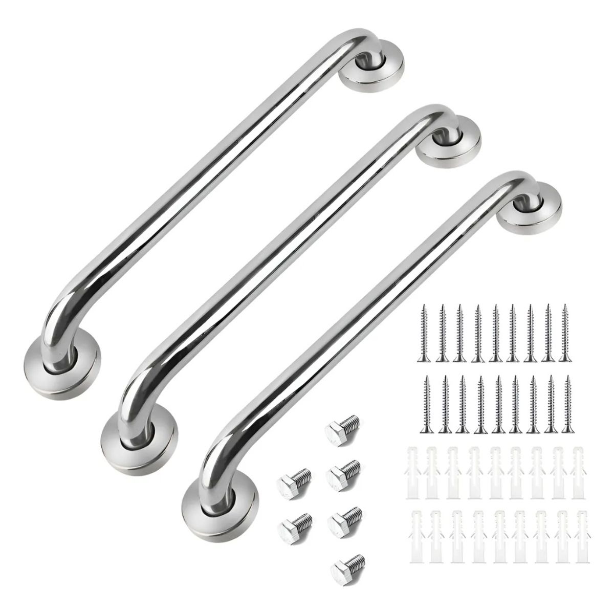 GENERICO - Pack X3 Manillas Agarraderas Barra Seguridad Baño Ducha