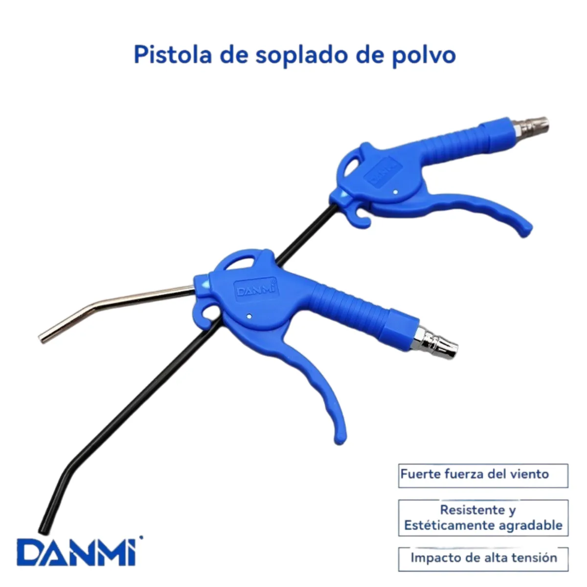 DANMI - Pistola De Aire Sopladora Danmi Con Manguera Espiral Largo