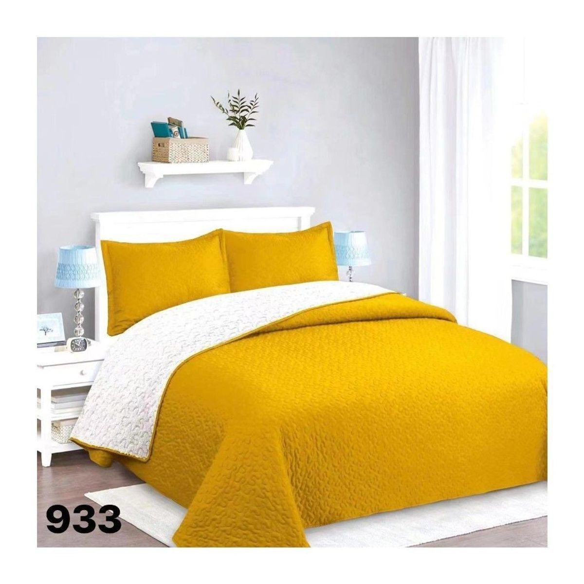 GENERICO - Cubrecama Quilt Con Chiporro Unicolor King