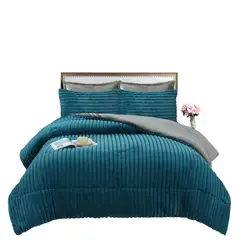 GENERICO - Plumon De Invierno Texturizado Lineas AB Con Chiporro 2P