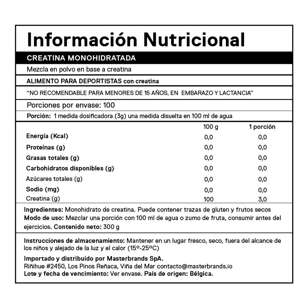 QNT - Creatina Monohidratada QNT 300 gr Pack 2 creatina