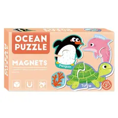 GENERICO - Set 17 Mini Puzzles Magnéticos Animales del Océano 30 Piezas