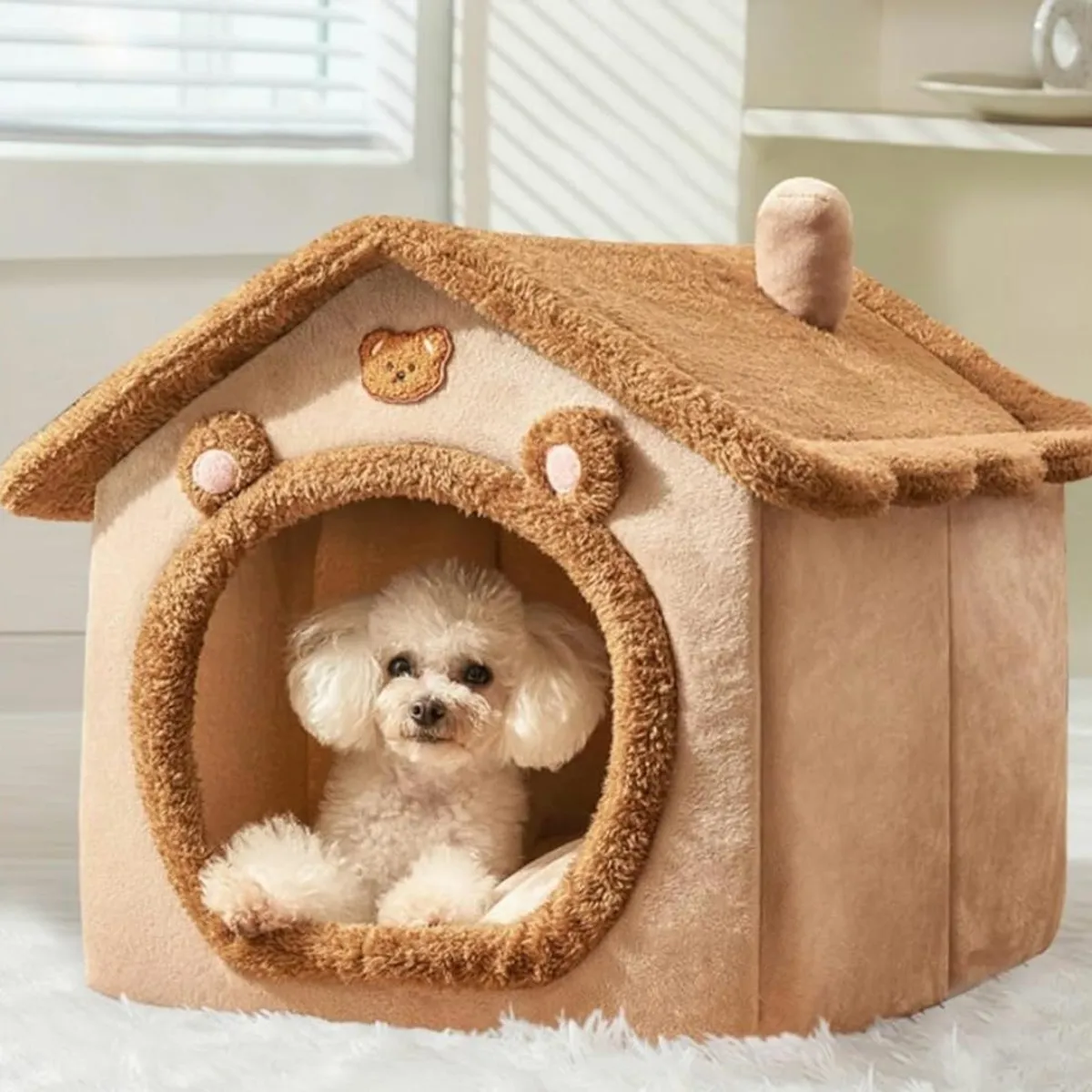 GENERICO - Casita Cama Iglú Para Mascotas Perros Gatos Pequeños M