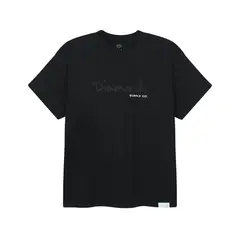 DIAMOND - Polera OG Script Black Logo Black