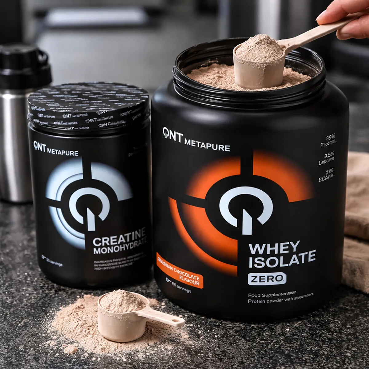 QNT - Pack Proteína 2k ISO Metapure sabor Chocolate Belga + Creatina Monohidratada 300 gr QNT