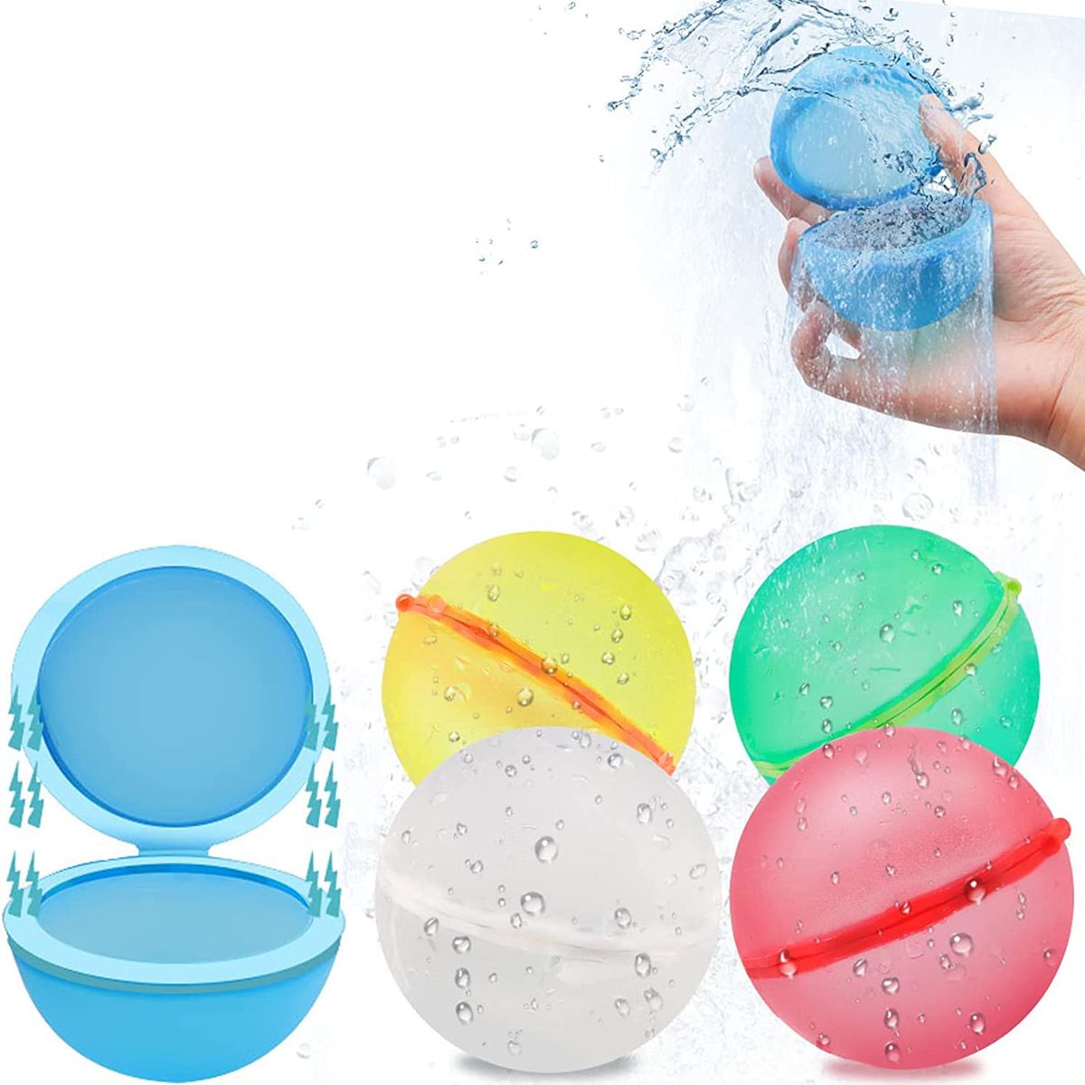 GENERICO - Soppycid Pack 6 Bombitas de Agua Reutilizables con Imanes