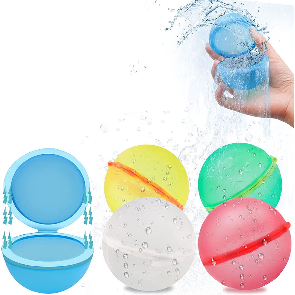 GENERICO - Soppycid Pack 6 Bombitas de Agua Reutilizables con Imanes