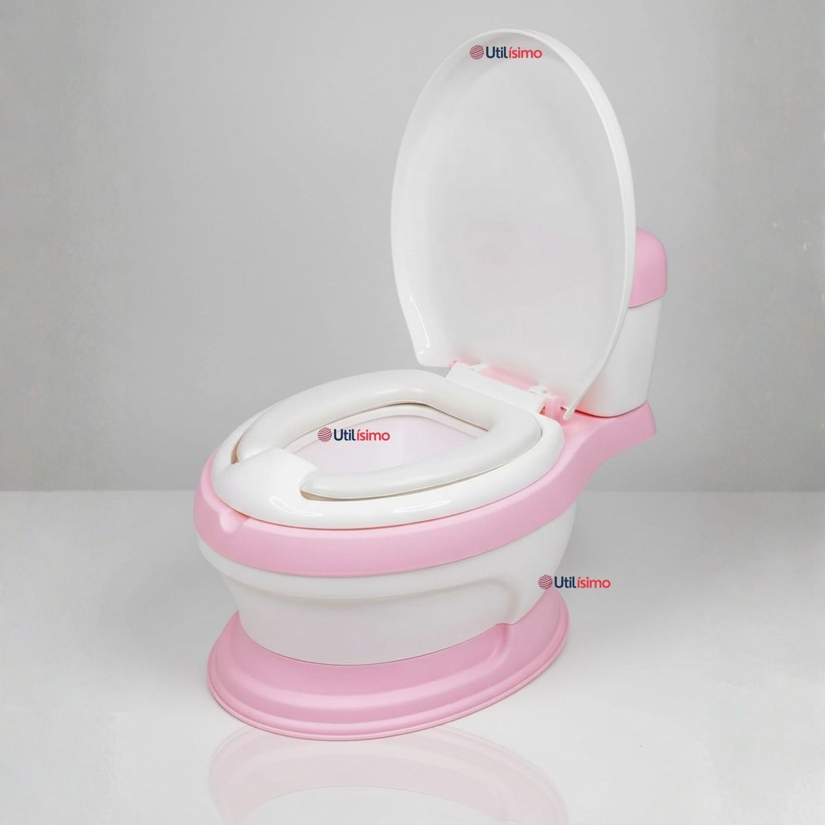 LINE - Pelela Inodoro Baño Entrenador Portátil Niña Rosa Asiento Acojinado