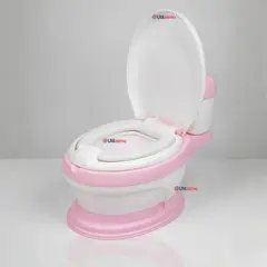 LINE - Pelela Inodoro Baño Entrenador Portátil Niña Rosa Asiento Acojinado