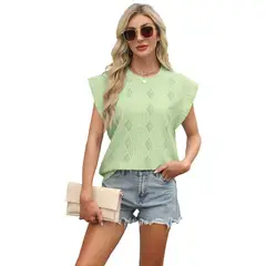 TIOZONEY - Camiseta holgada de cuello redondo y manga corta