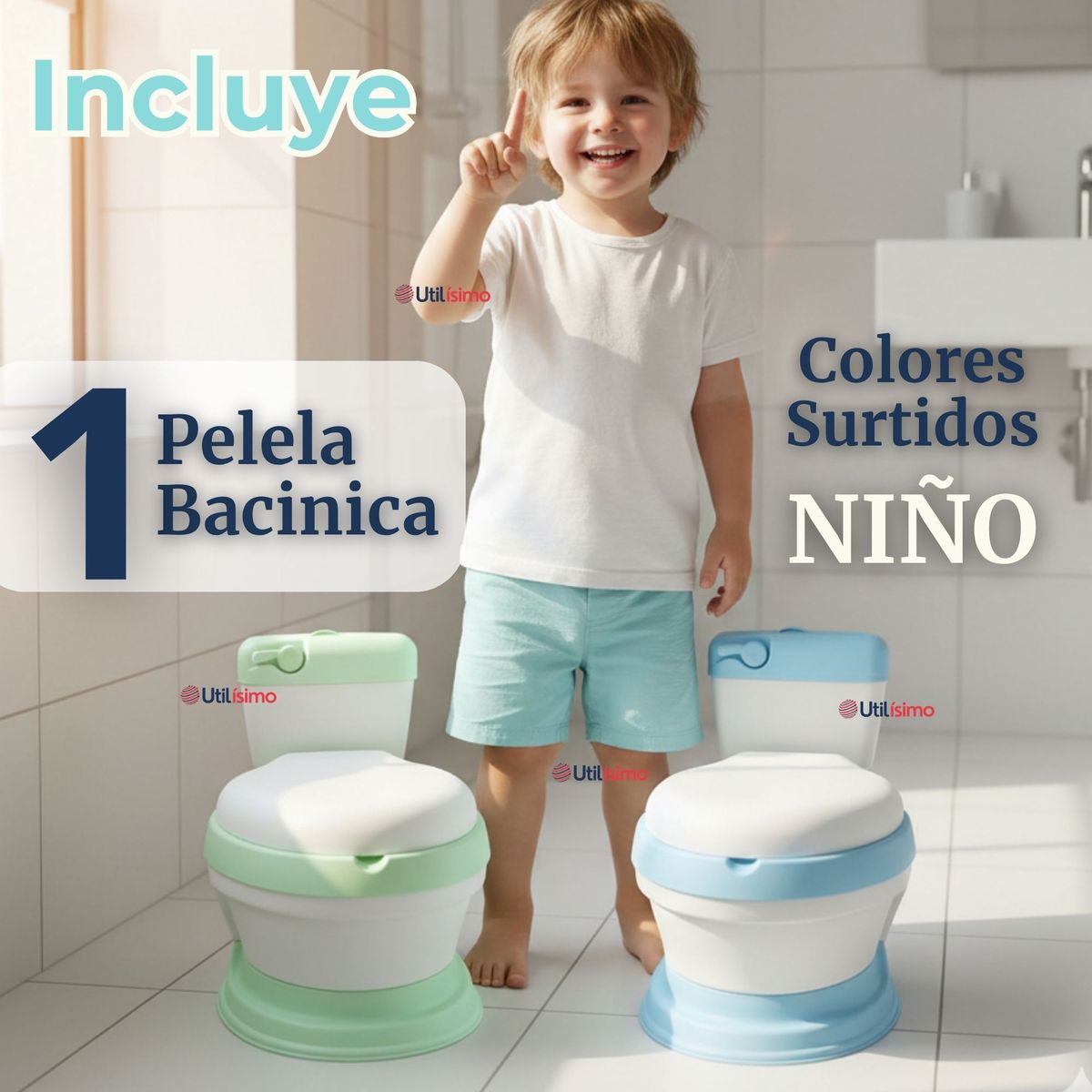 LINE - Pelela Inodoro Baño Entrenador Portátil Niño Surtido Asiento Acojinado