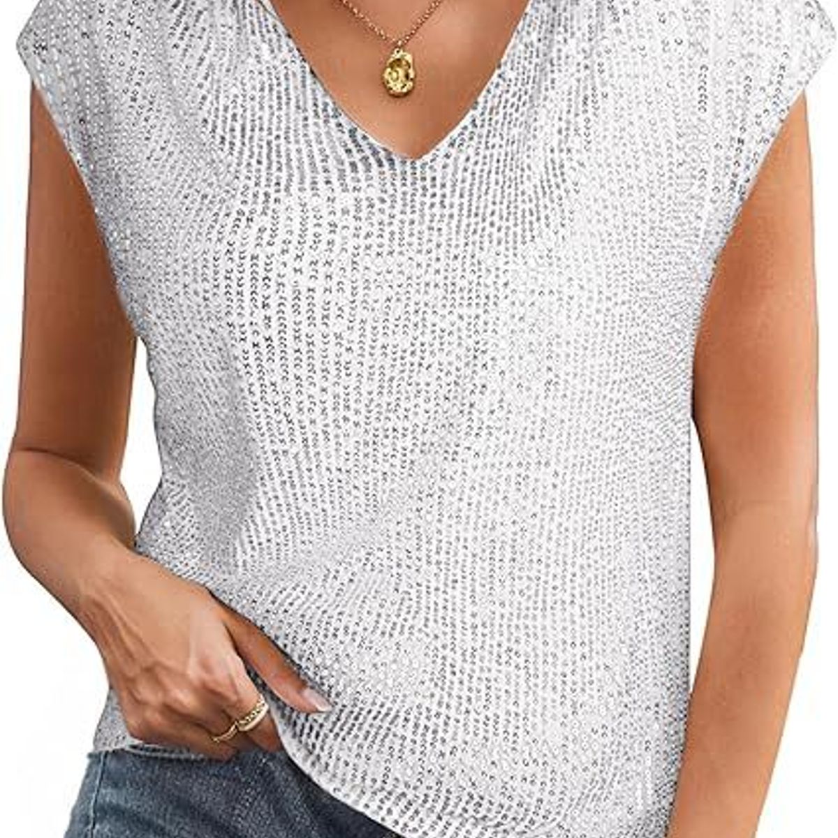 TIOZONEY - Blusa de manga corta para mujer