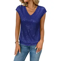 TIOZONEY - Blusa de manga corta para mujer