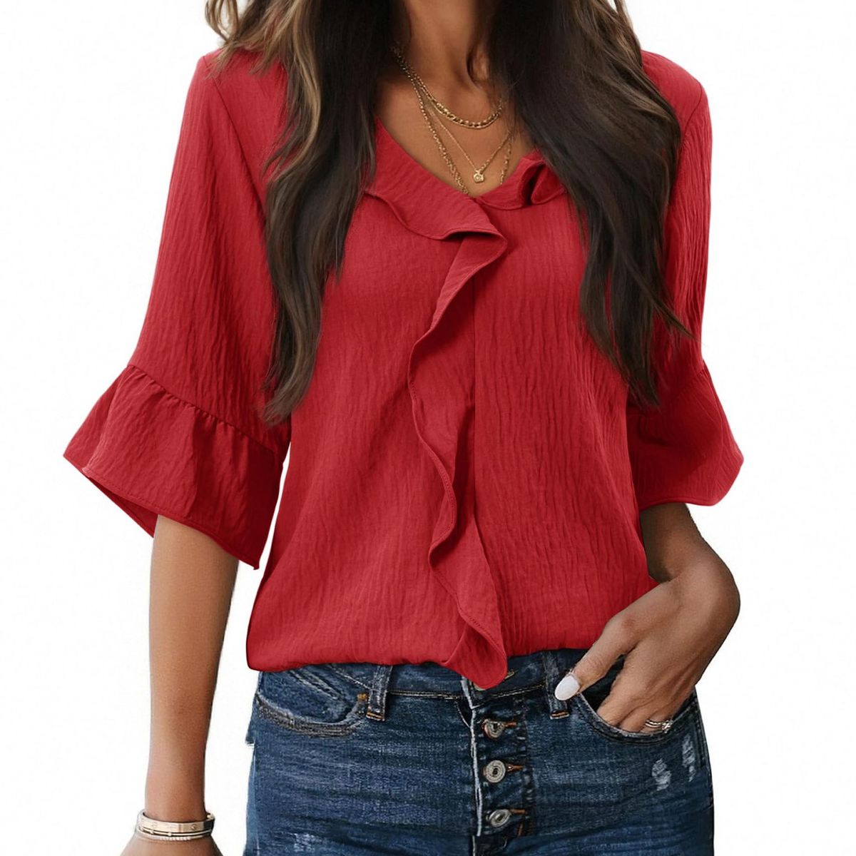 TIOZONEY - Blusa informal para mujer